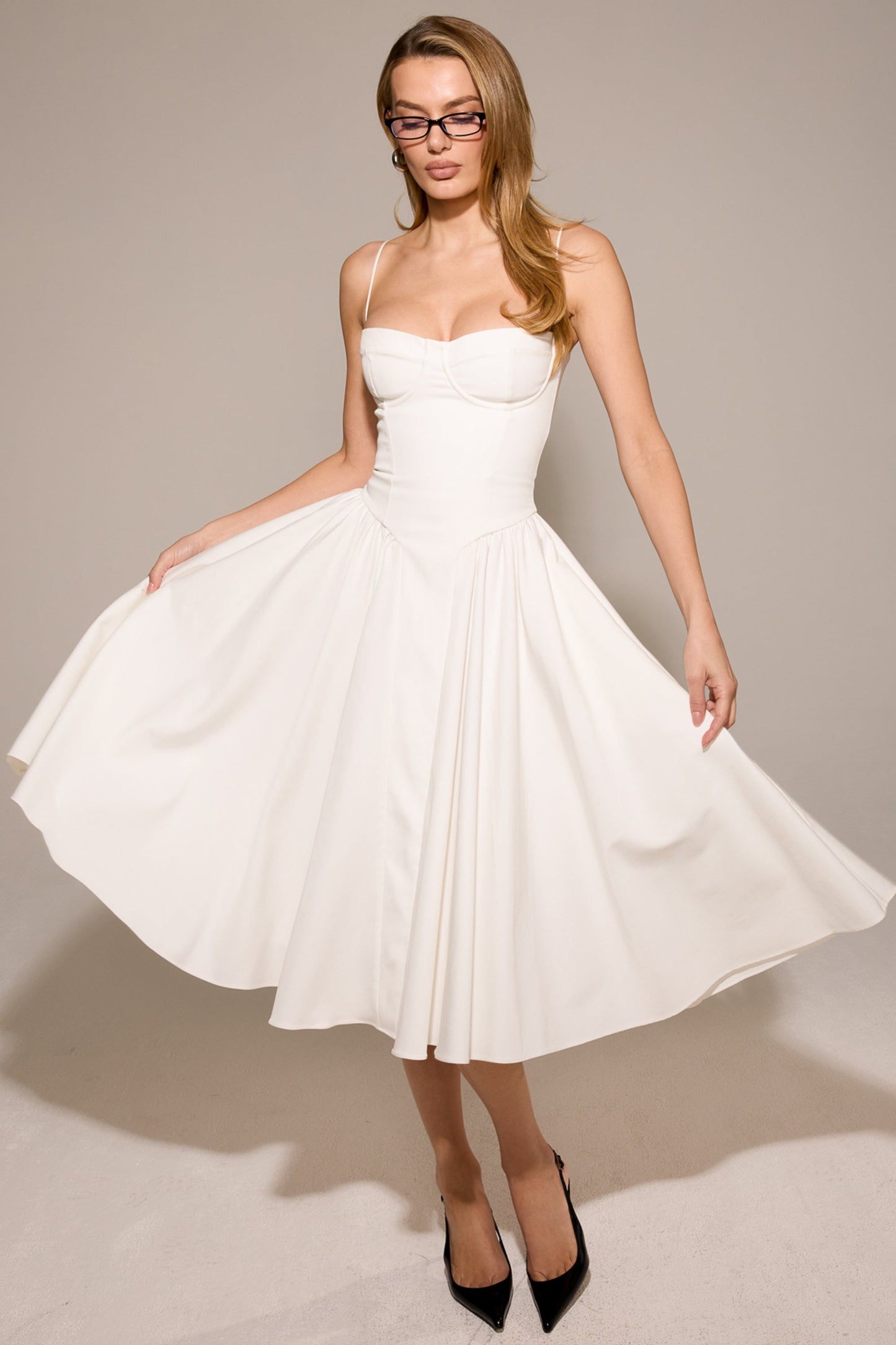 Alina Cinched Midi Dress