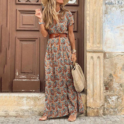 Abigail™ - Bohemian Paisley Dress